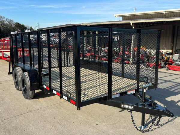 7x14 Powder Coated Dovetail Utility Trailer 4ft Mesh Sides (2) 3,500lb Axles - Image 10