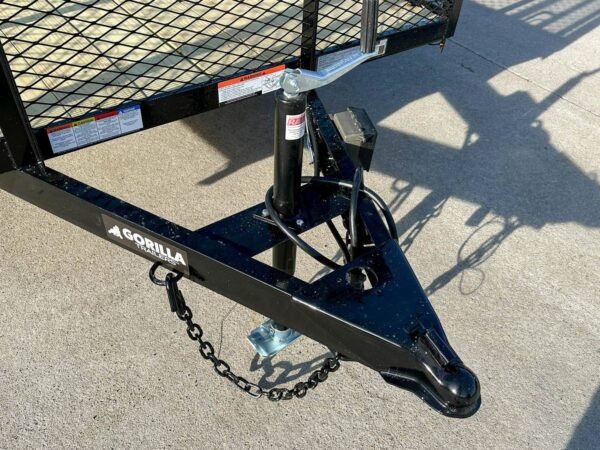 7x14 Powder Coated Dovetail Utility Trailer 4ft Mesh Sides (2) 3,500lb Axles - Image 11