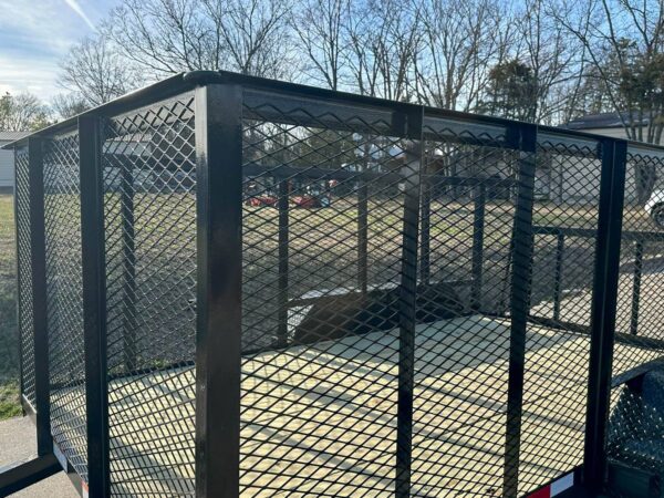 7x14 Powder Coated Dovetail Utility Trailer 4ft Mesh Sides (2) 3,500lb Axles - Image 13