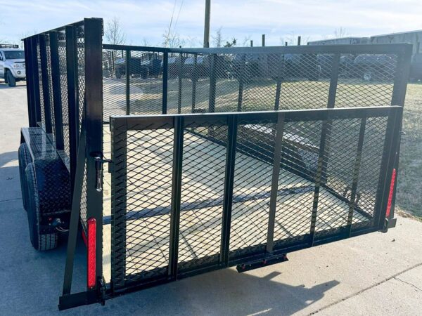 7x14 Powder Coated Dovetail Utility Trailer 4ft Mesh Sides (2) 3,500lb Axles - Image 17