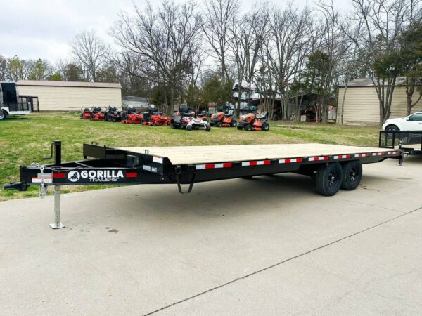 8.5x24 IBeam Deckover Equipment Trailer Straight Deck (2) 5200lb Axles