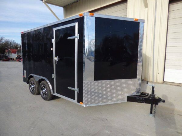 5x12 Black V-Nose Enclosed Equipment Hauler - Image 8