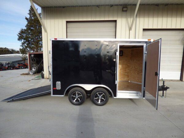 5x12 Black V-Nose Enclosed Equipment Hauler - Image 7