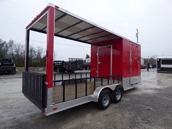 Enclosed Trailer 7' x 20' Red Hybrid Motorcycle Event Trailer - Image 4