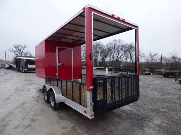Enclosed Trailer 7' x 20' Red Hybrid Motorcycle Event Trailer - Image 7