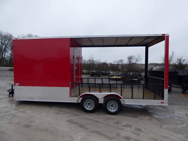 Enclosed Trailer 7' x 20' Red Hybrid Motorcycle Event Trailer - Image 8