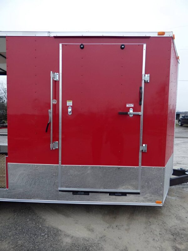 Enclosed Trailer 7' x 20' Red Hybrid Motorcycle Event Trailer - Image 10
