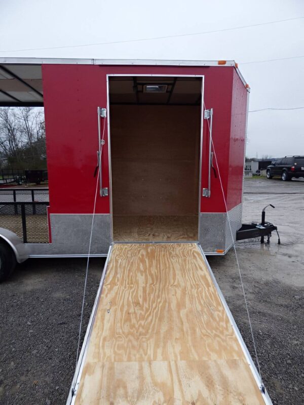 Enclosed Trailer 7' x 20' Red Hybrid Motorcycle Event Trailer - Image 11