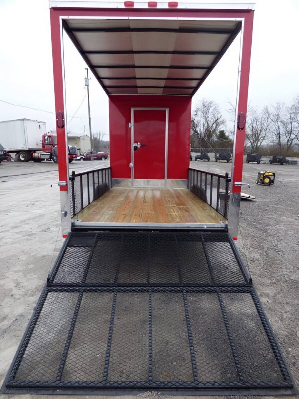 Enclosed Trailer 7' x 20' Red Hybrid Motorcycle Event Trailer - Image 13