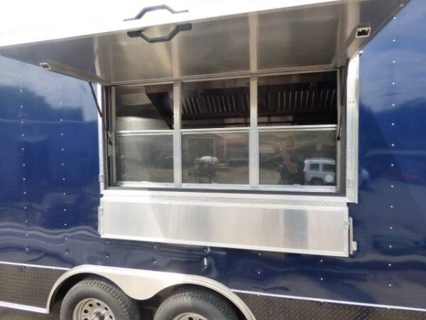 8.5' x 16' Indigo Blue Event Catering Concession Food Trailer - Image 22