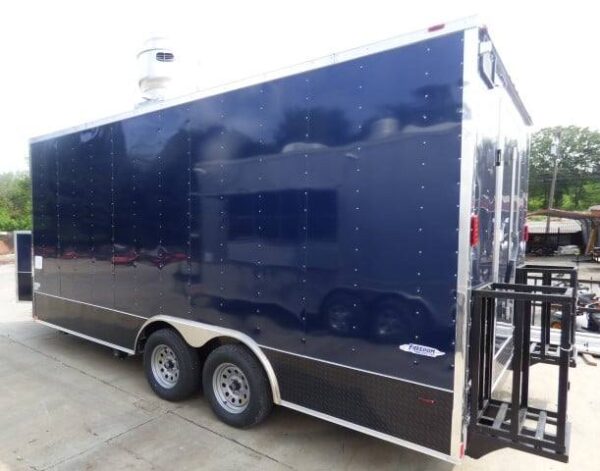 8.5' x 16' Indigo Blue Event Catering Concession Food Trailer - Image 15