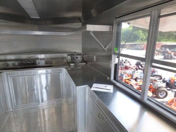 8.5' x 16' Concession Trailer Red Food With Appliances - Image 72