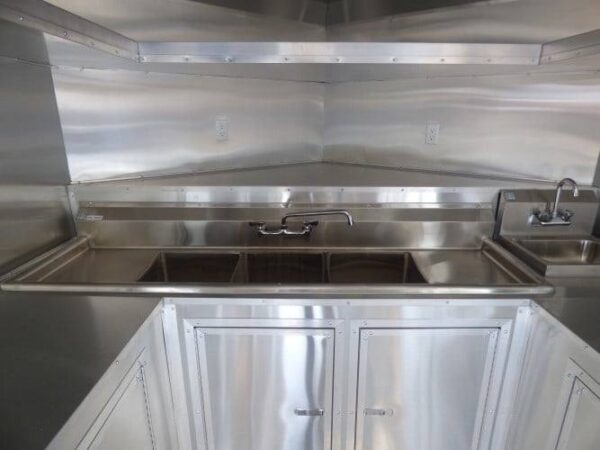 8.5' x 16' Concession Trailer Red Food With Appliances - Image 62