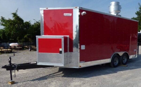 8.5' x 16' Concession Trailer Red Food With Appliances - Image 19