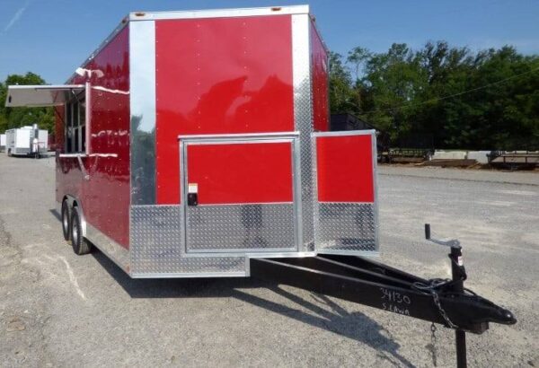 8.5' x 16' Concession Trailer Red Food With Appliances - Image 13