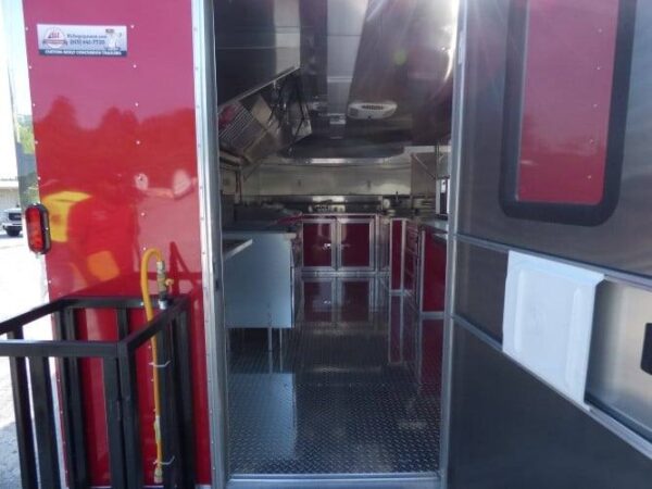 8.5' x 16' Concession Trailer Red Food With Appliances - Image 7