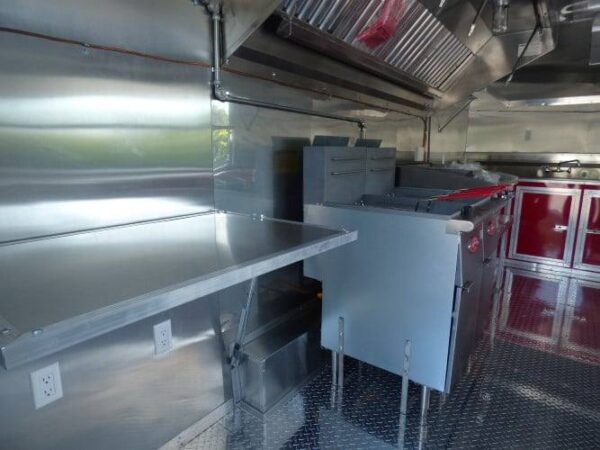 8.5' x 16' Concession Trailer Red Food With Appliances - Image 79
