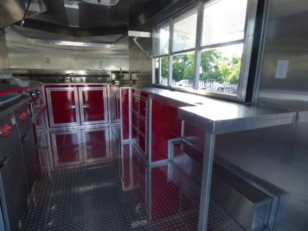 8.5' x 16' Concession Trailer Red Food With Appliances - Image 59