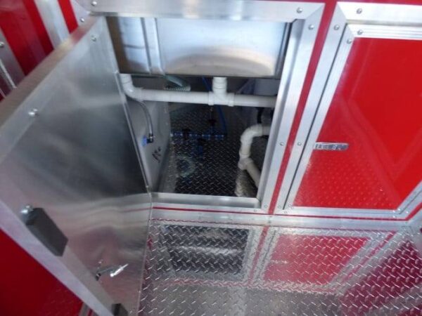 8.5' x 16' Concession Trailer Red Food With Appliances - Image 68