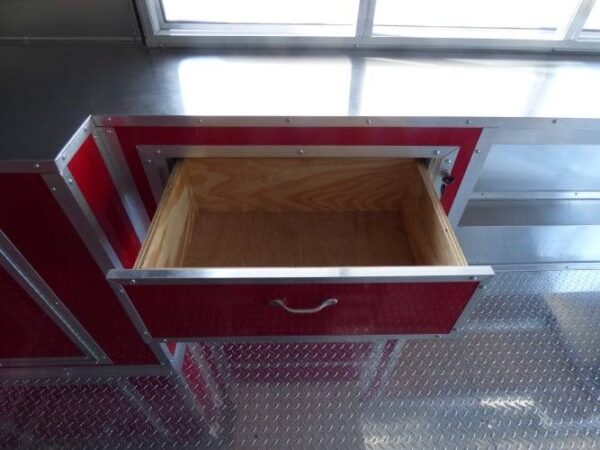 8.5' x 16' Concession Trailer Red Food With Appliances - Image 51