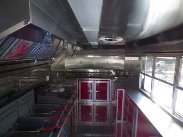 8.5' x 16' Concession Trailer Red Food With Appliances - Image 40