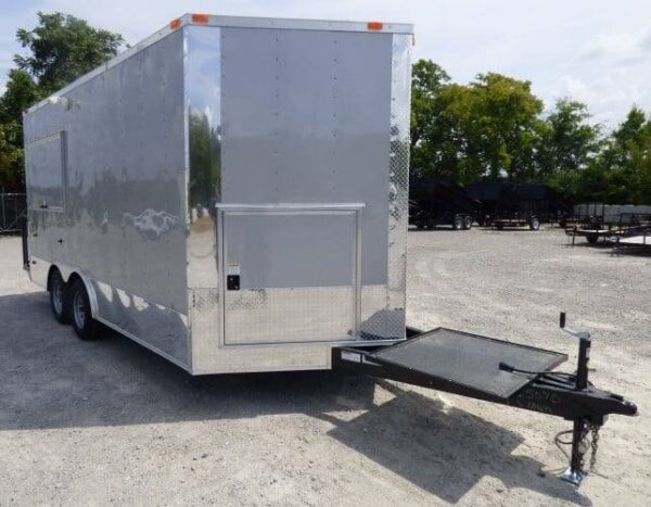 8.5' x 16' Concession Trailer Silver Frost Catering Event - Image 18