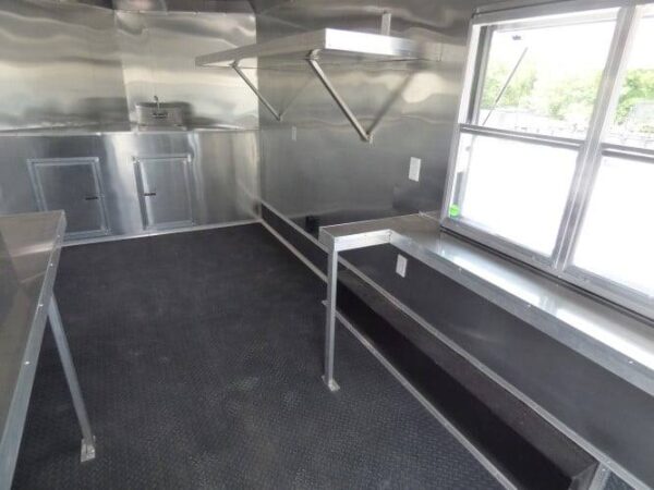 8.5' x 16' Concession Trailer Silver Frost Catering Event - Image 3
