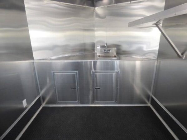 8.5' x 16' Concession Trailer Silver Frost Catering Event - Image 21
