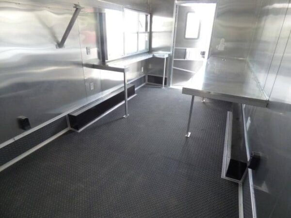 8.5' x 16' Concession Trailer Silver Frost Catering Event - Image 2