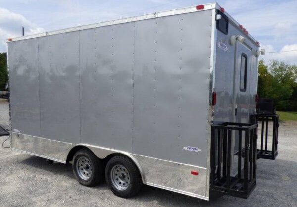 8.5' x 16' Concession Trailer Silver Frost Catering Event - Image 23
