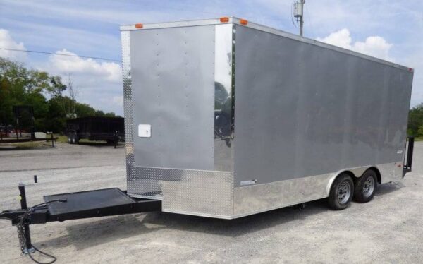 8.5' x 16' Concession Trailer Silver Frost Catering Event - Image 6