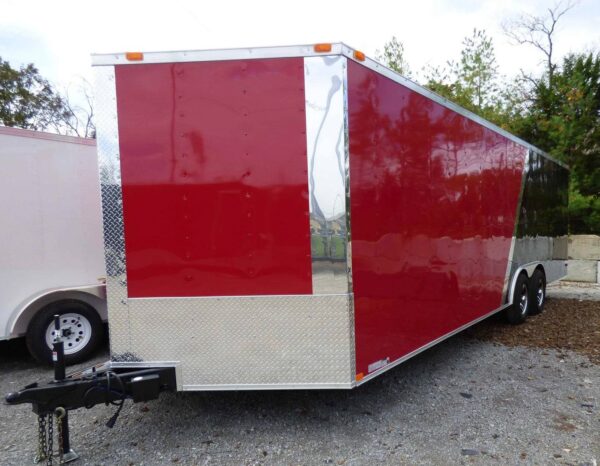 Enclosed Trailer 8.5'x24' Red & Black Equipment Hauler Storage - Image 2