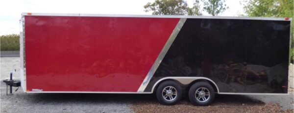 Enclosed Trailer 8.5'x24' Red & Black Equipment Hauler Storage - Image 5
