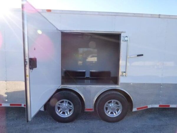 8.5x28 White Enclosed Motorcycle, Car & Event Trailer Hauler - Image 14