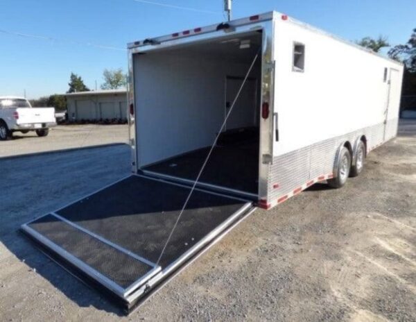8.5x28 White Enclosed Motorcycle, Car & Event Trailer Hauler - Image 9