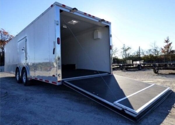 8.5x28 White Enclosed Motorcycle, Car & Event Trailer Hauler - Image 18
