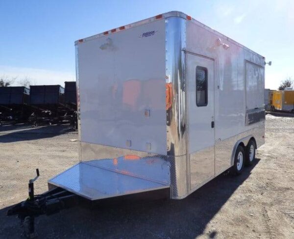 8.5' x 16' Concession Food Trailer White Event Catering - Image 74
