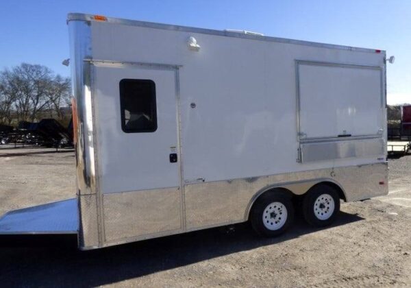 8.5' x 16' Concession Food Trailer White Event Catering - Image 7