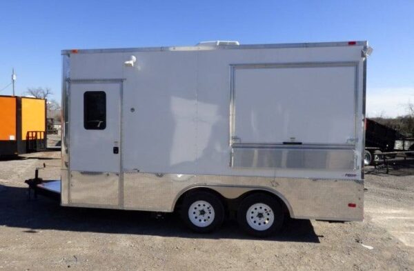 8.5' x 16' Concession Food Trailer White Event Catering - Image 24