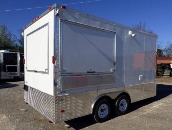 8.5' x 16' Concession Food Trailer White Event Catering - Image 54
