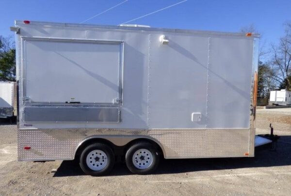 8.5' x 16' Concession Food Trailer White Event Catering - Image 56