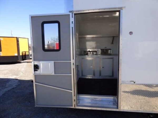 8.5' x 16' Concession Food Trailer White Event Catering - Image 18