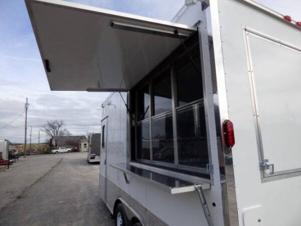 8.5' x 16' Concession Food Trailer White Event Catering - Image 47