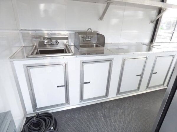 8.5' x 16' Concession Food Trailer White Event Catering - Image 67