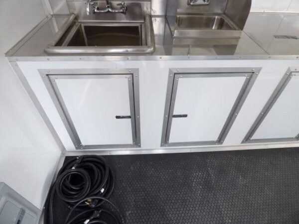 8.5' x 16' Concession Food Trailer White Event Catering - Image 57
