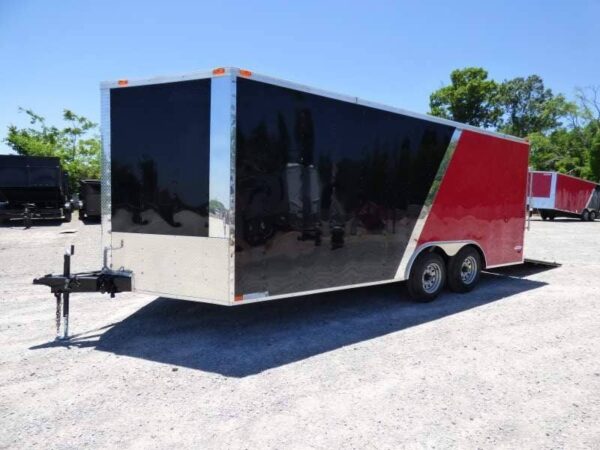 8.5x18 Custom Two-Tone Enclosed Trailer with Rubber Floor Storage - Image 5