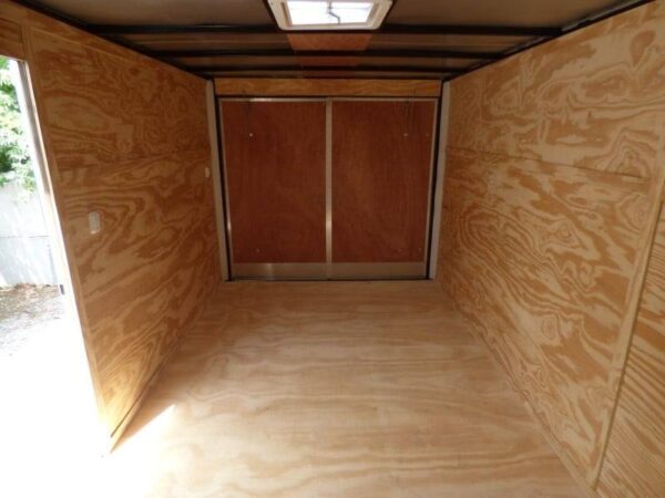 Enclosed Trailer 7'x12' 3500 lb Axle V-Nose W/ Barn Doors Storage - Image 8