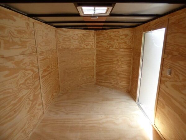 Enclosed Trailer 7'x12' 3500 lb Axle V-Nose W/ Barn Doors Storage - Image 11