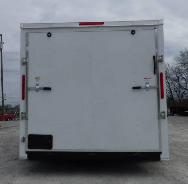 Enclosed Trailer 7'x14' White - V-Nose Lawn Mower Cargo Trailer Storage - Image 6