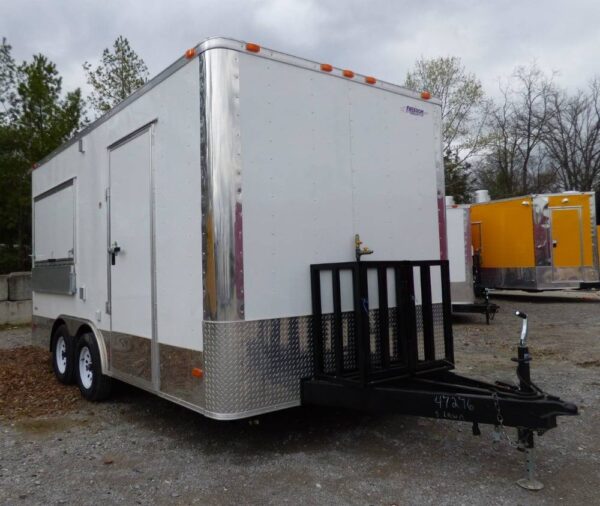 8.5' x 16' Concession Food Trailer White Event Catering - Image 22
